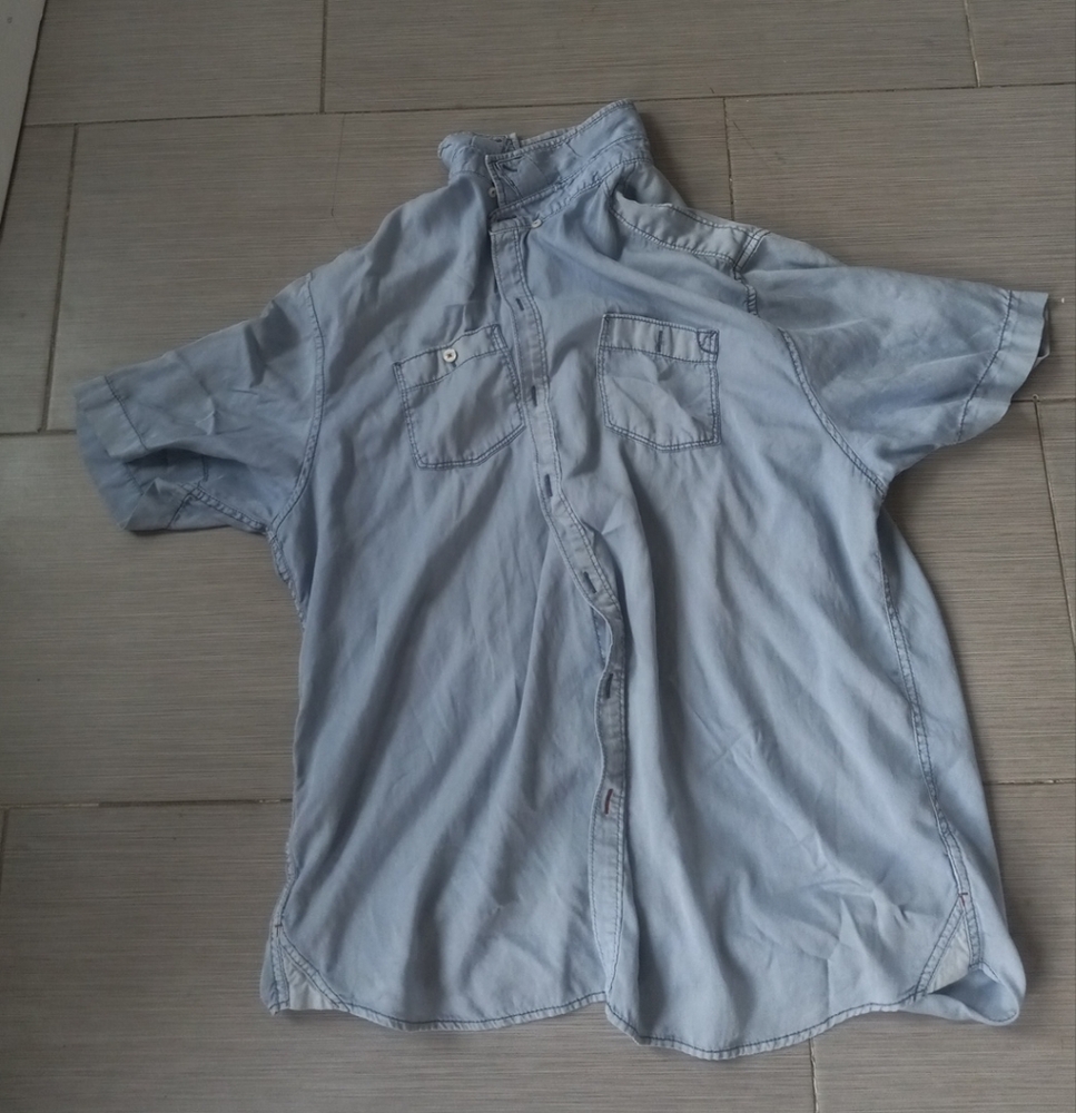 Tommy Bahama Jeans Island Crafted Mens Blue Shirt Size XL Fit Button Down